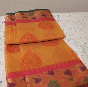 Orange Sari & Matching Blouse